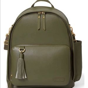 Skip Hop Greenwich Diaper Backpack in Olive